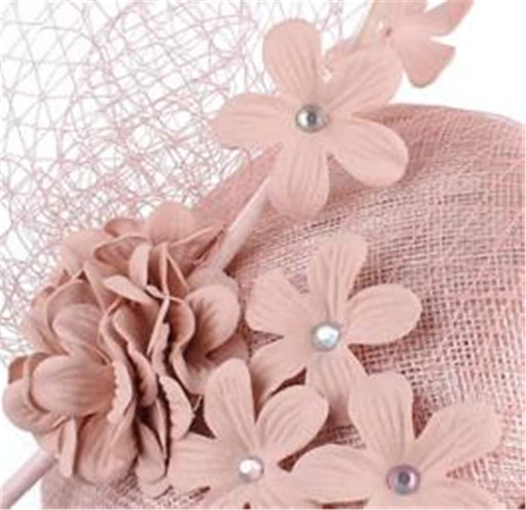 Lmtossey Fascinator Cappelli per Matrimonio Copricapo Su Fermaglio Dei Capelli Sposa Party Accessori Donne Signore Copricapo