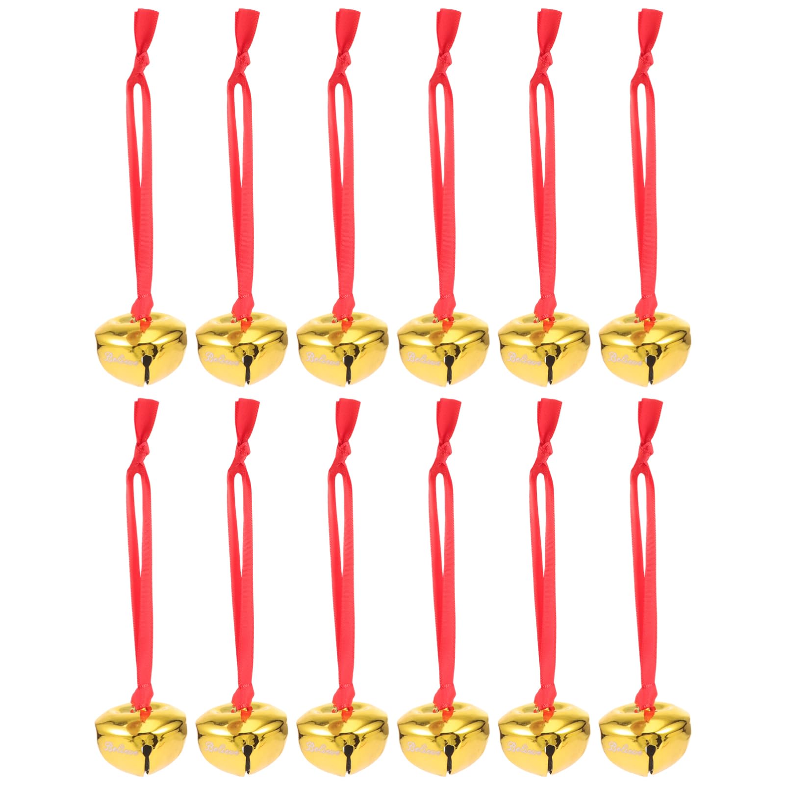 Gatuida 4 Set Campane Di Natale Campane Di Mucca Di Natale Ornamenti Per Borse A Campana Decorazioni Da Appendere All'albero Di Gonne Dell'albero Di Poliestere 12 Pezzi * 4
