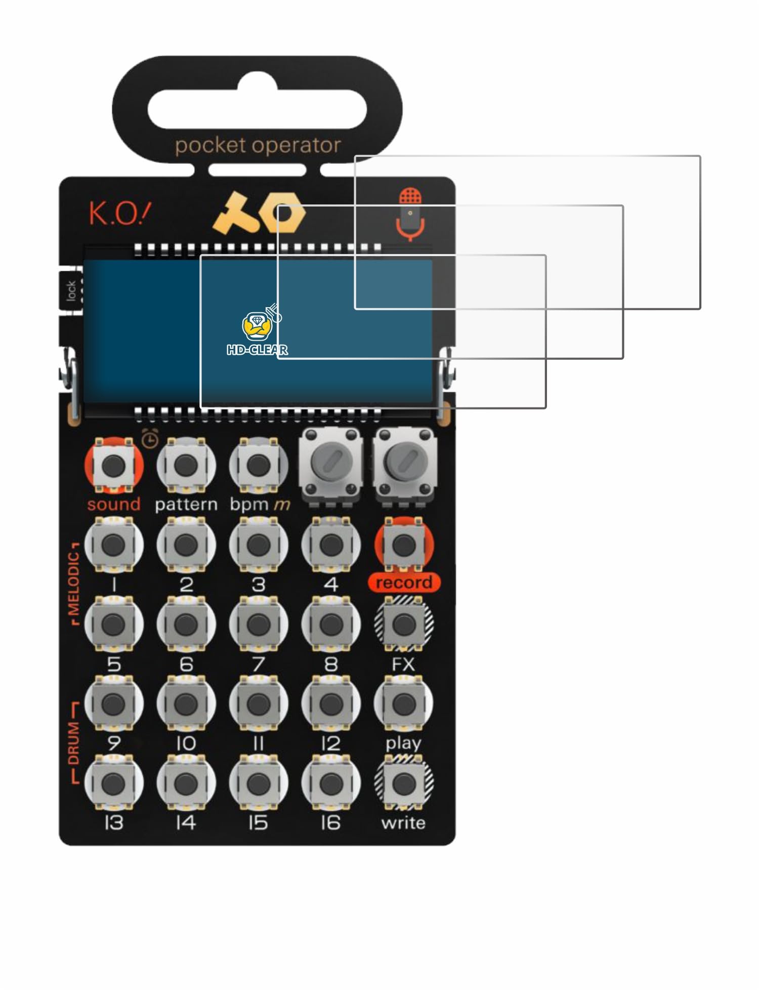 brotect Screen Protector Compatible with Teenage Engineering PO-33 K.O! (6 Pack) - HD-Clear Protection Film