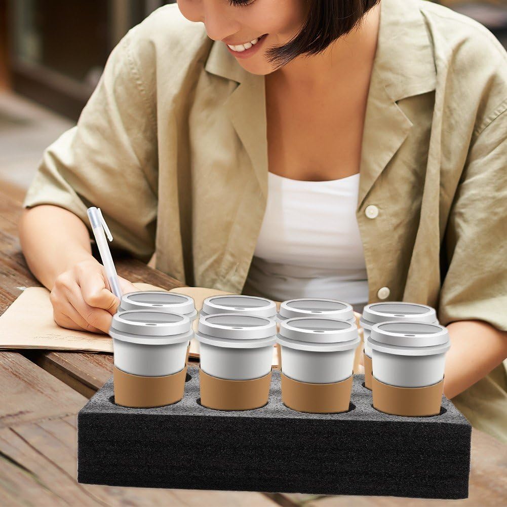 2 Stück Schaumstoff-getränkehalter Zum Mitnehmen, 8 Tassen Schaumstoff-kaffee-getränketräger Zum Mitnehmen, Getränkehalter Für Die Lieferung Von Heißen Und Kalten Getränken, Milch, Tee Und Getränken