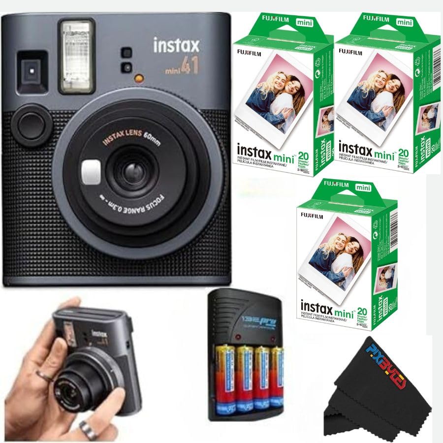 Fujifilm Instax Mini 41 Instant Film Camera... (Camera + 3 Twin Pick)