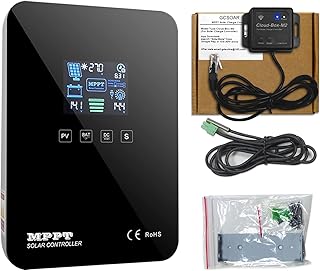 GCSOAR MPPT 60A Solar Charge Controller + WiFi Cloud Moduel，12V/24V Auto Max Input 100V, 780W/1560W for Lead-Acid, Lithium Battery Charging, Negative Grounded【WiFi APP Cloud Control 】