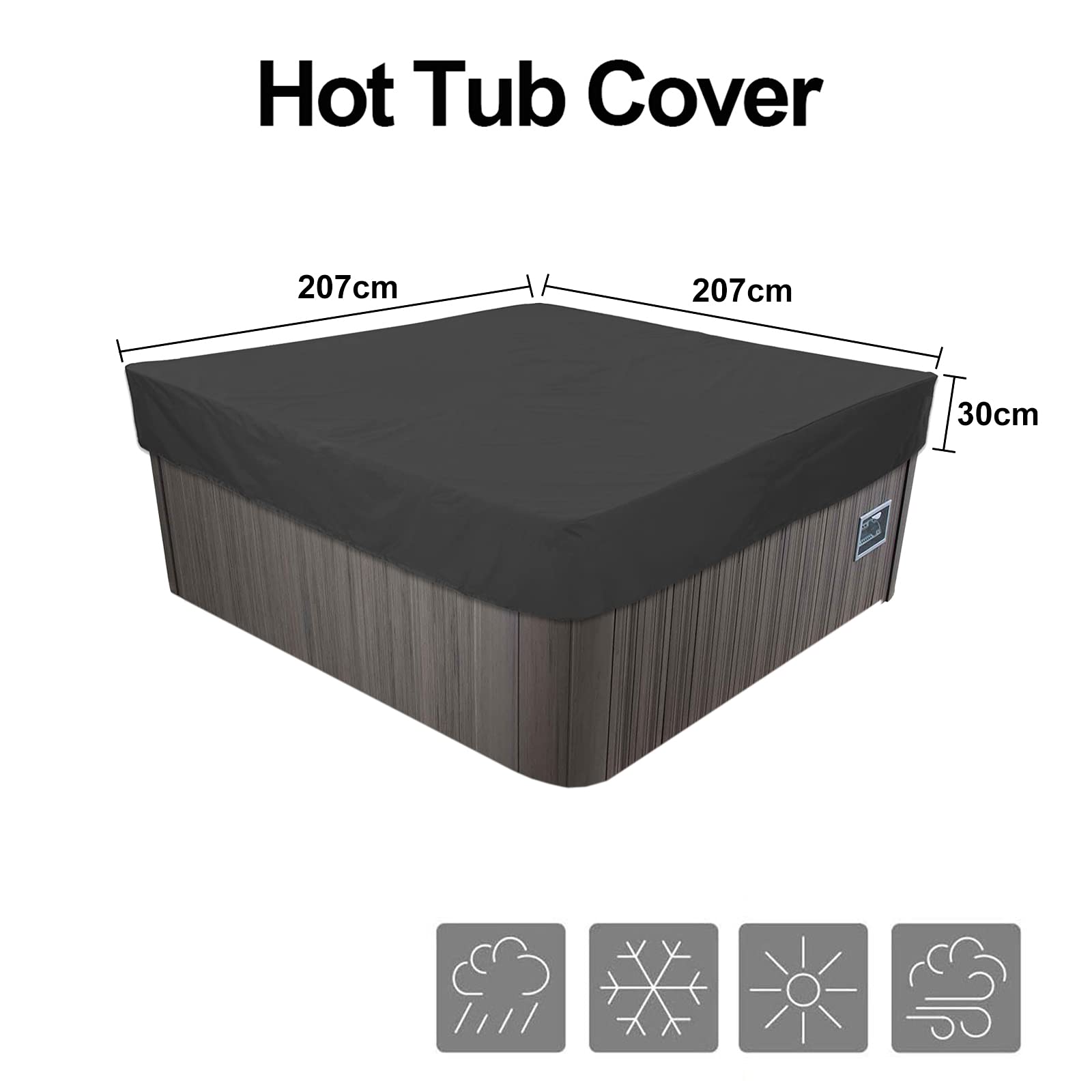HydroCover Ox 210D koc do wanny z hydromasażemJacuzzi Protect MultipleCoffee Café 240 x 240 x 85 cm ochraniacz do wanny z hydromasażem na zewnątrz