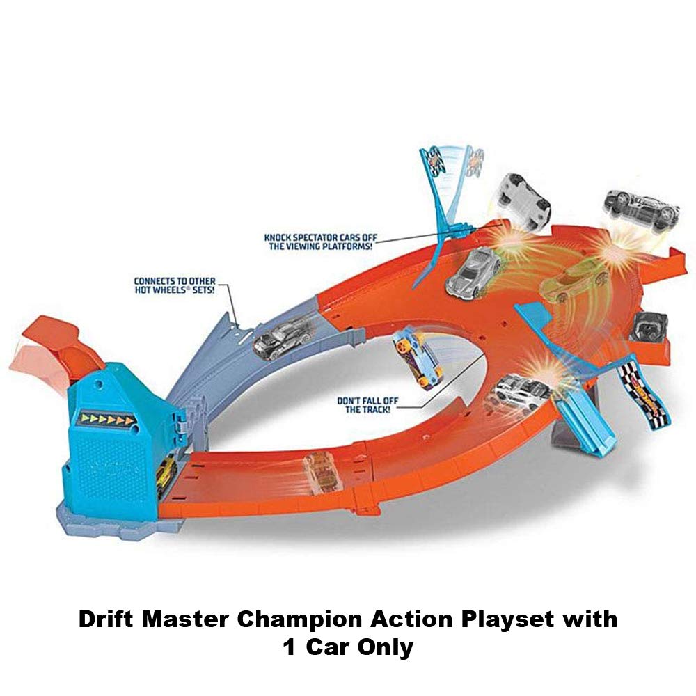 Buy Hot Wheels Drift Master Champion Action Track Set Gbf84 Authentic Drifting Action Online At Low Prices In India Amazon In Drift 12 Jaar
