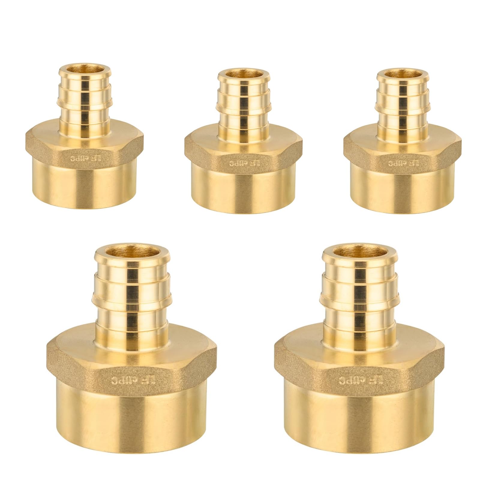 Paquete de 5 accesorios PEX-A, adaptador NPT hembra Pex de 3/4 pulgadas x 1 pulgada, accesorios de adaptador roscado hembra de expansión PEX para tubos Pex A, ASTM F1960
