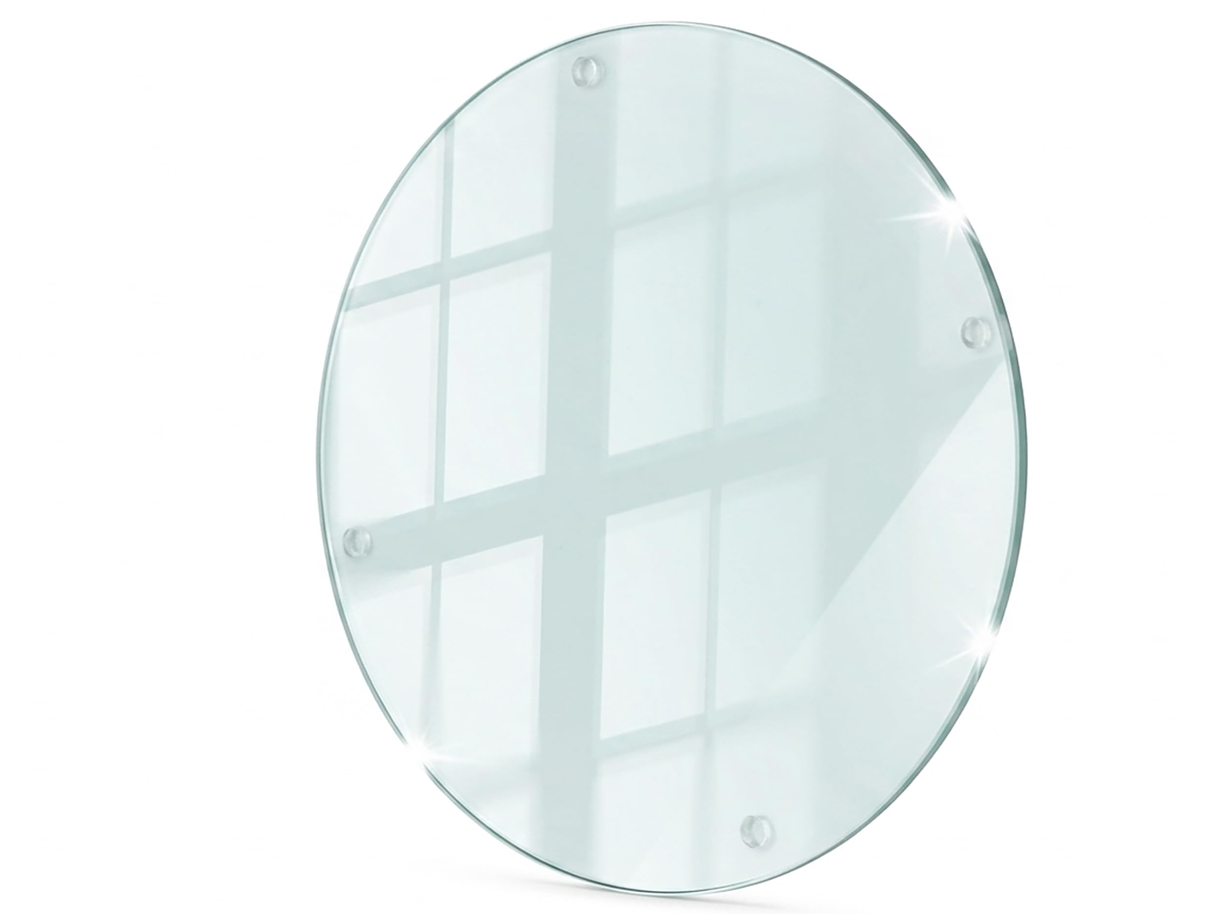 Concept Crystal Oval Glass Chopping Board 40cm, Clear Tempered Glass Worktop Saver, Transparent Kitchen Counter Protector & Serving Platter