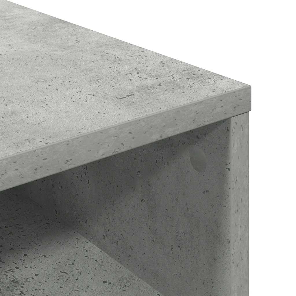 Libreria in legno grigio cemento, 34 x 31 x 80 cm | Scaffale sottile per camera da letto e soggiorno. Pratico ripiano per piante, foto e oggetti decorativi.