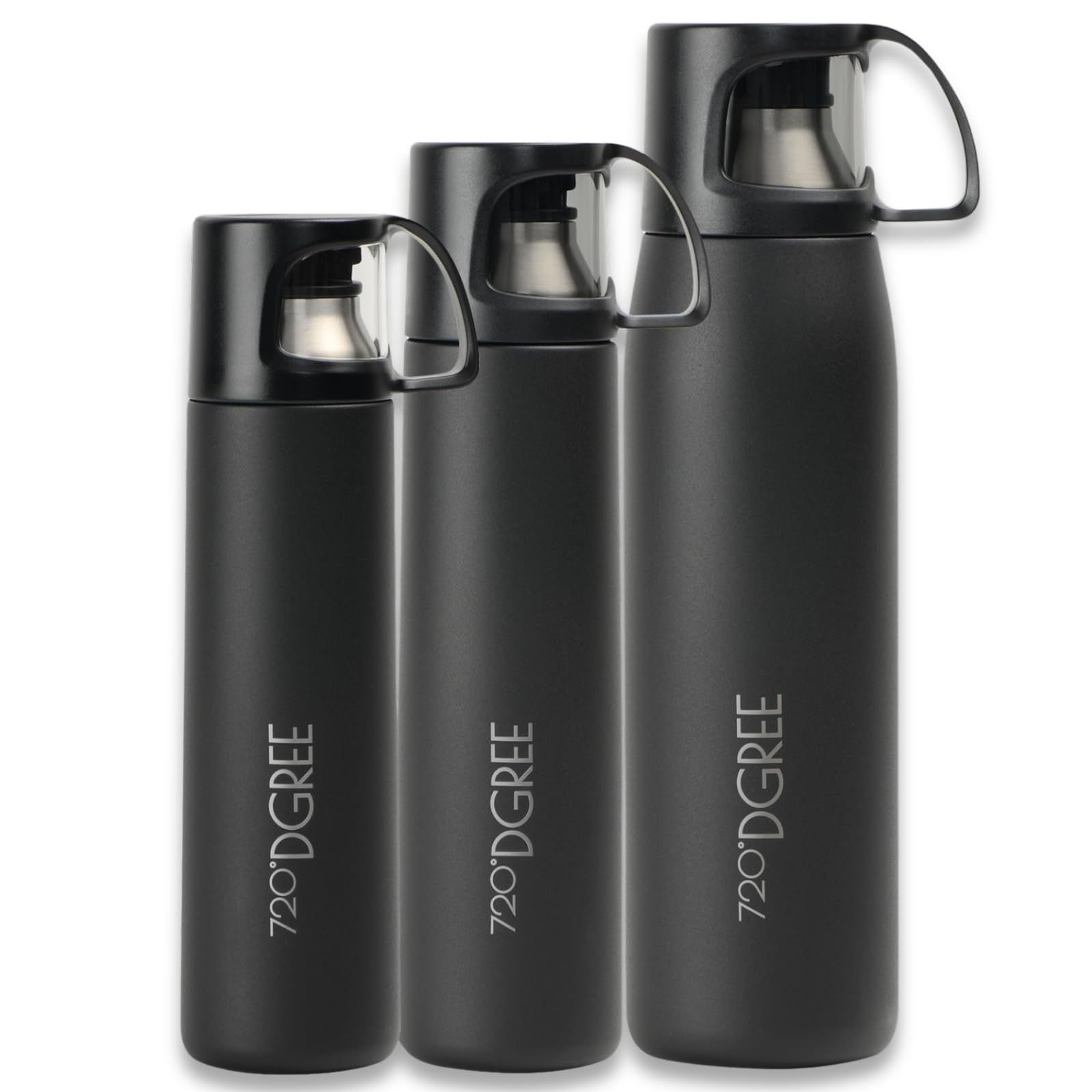 720°DGREE Bouteille Isotherme Follow 1l | Gourde Thermo Acier Inoxydable | Ideal pour Café et Thé avec Gobelet, Tasse | Boissons Chaudes ou Froides au Travail, Voyage, Ecole