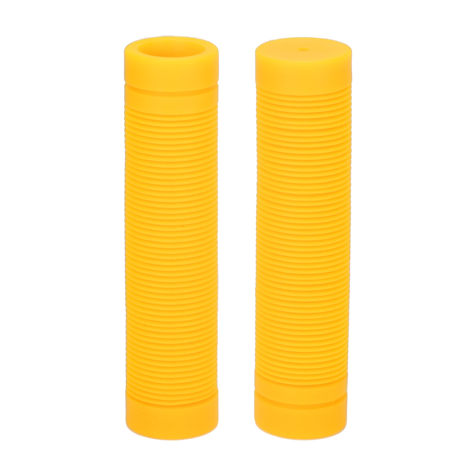 TUCKBOLD MTB Bikes Handlebar Grips Cover 125mm Long Soft Relieved | Cycling End Grip Protective Replacement Yellow 1 Pair