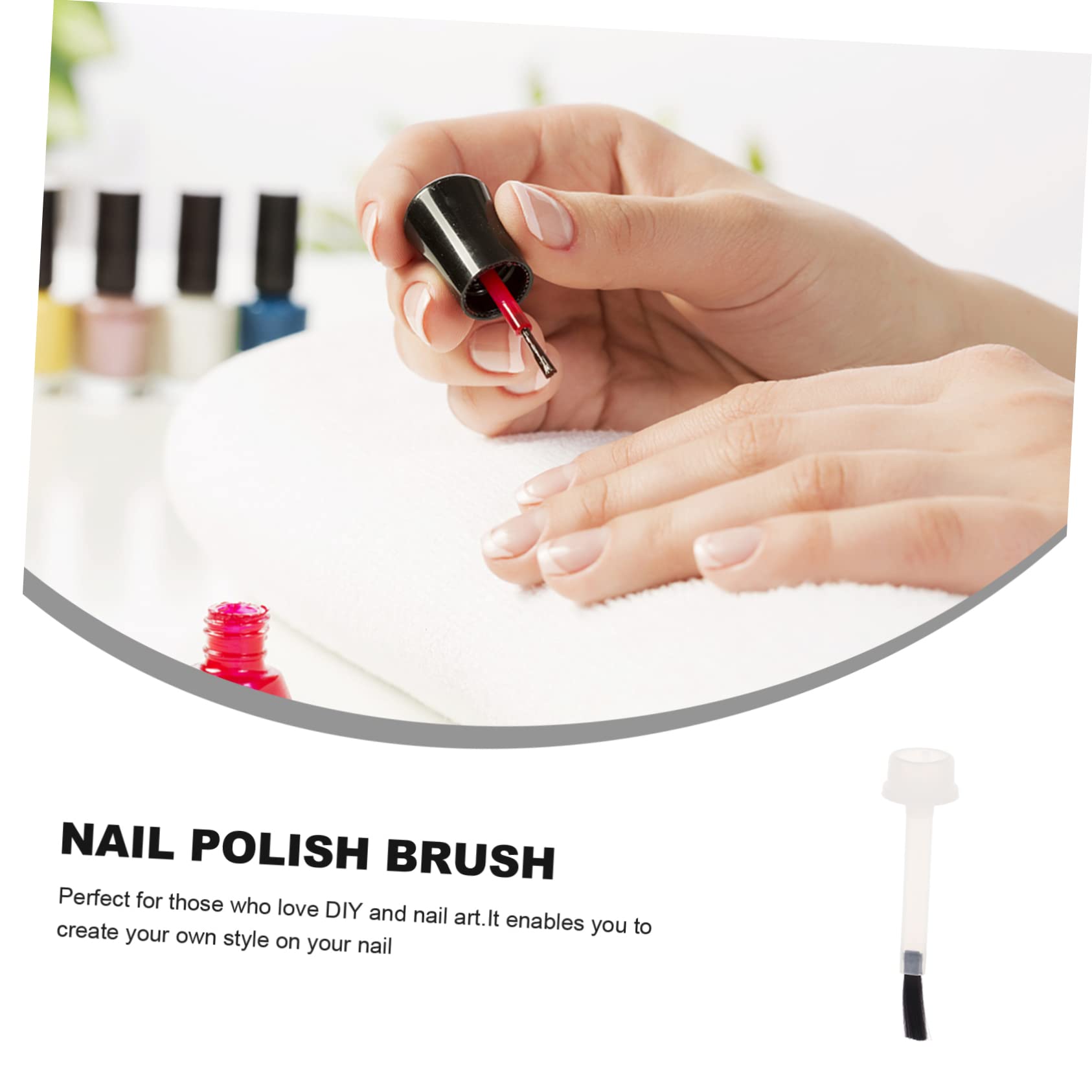 Healeved 200pezzi Pennelli Per Unghie Pennelli Per Gel Per Manicure Professionale e Fai Da Te Per Nail Art Creativo e Facile Da Usare