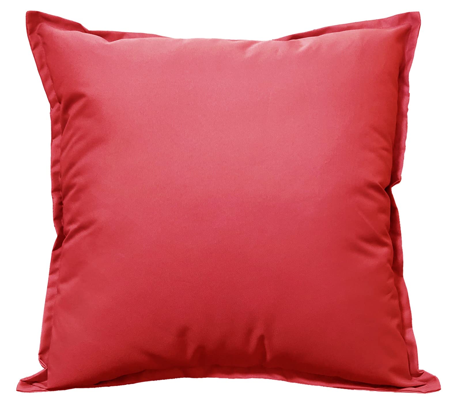 POSHLIVING Red 18"x 18" Outdoor WATERPROOF FILLED Cushions Garden Furniture Scatter PAD (45 x 45 cm) (Red)