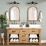 LOSOUR Arched Miroir, Farmhouse Decor Cadre en bois massif Miroir mural, Miroirs de salle de bains, Grand miroir vintage pour salle de bain, Salon, Chambre, Entrée, Hallway, Foyer (Brown, 20inch*30inch)