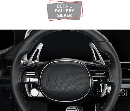 Miniatura 4 de Extensión de palanca de cambios de aluminio de estilo plateado compatible con Hyundai Ioniq 5 Ioniq 6 Accesorios