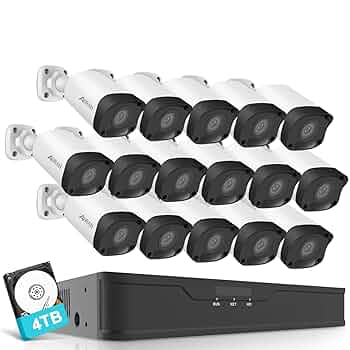 Amazon | 【800万画素・4TB・16台防犯カメラ】防犯カメラ 屋外