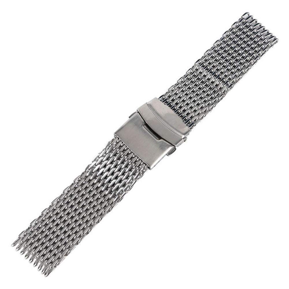 Bracelets de Montre en Acier Inoxydable Bracelet Maille Acier Inoxydable Argent(22mm)