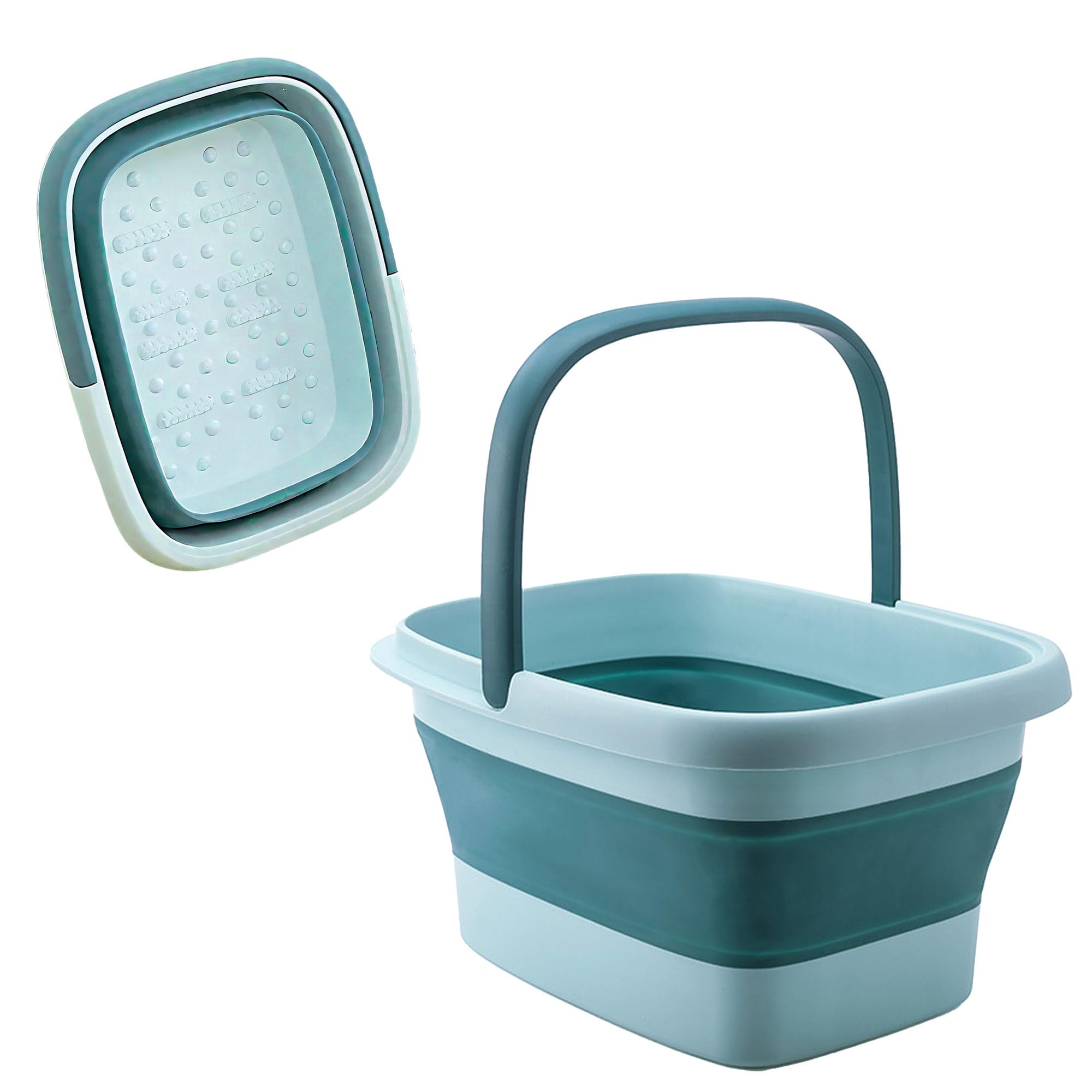 Pédiluge pliable 54 noeuds de massage 8 ensembles de rouleaux de massage améliore la circulation sanguine Massager portable de soins des pieds