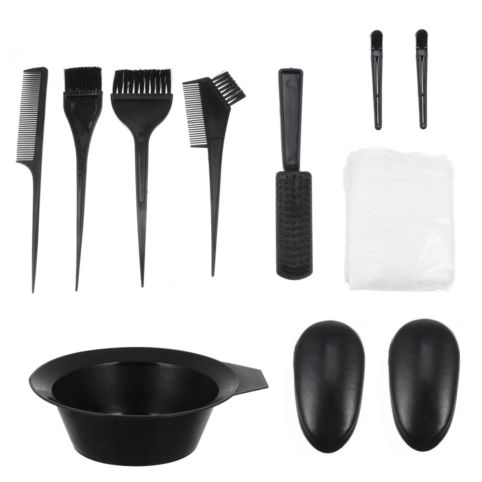 Mikinona Hair Coloring Bowl Brush Set 11pc Kit Ear Protectors Clip for Easy Dyeing