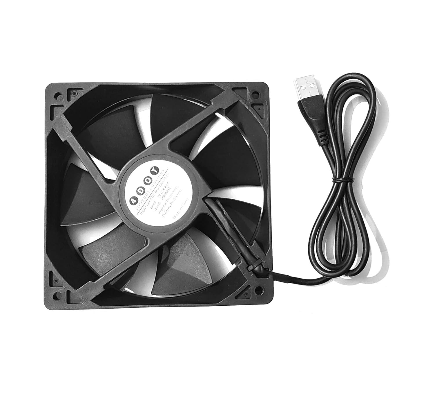 Fourdot 120mm 5inch Fan 5V DC 2000RPM with USB connector Model 12025-image-10