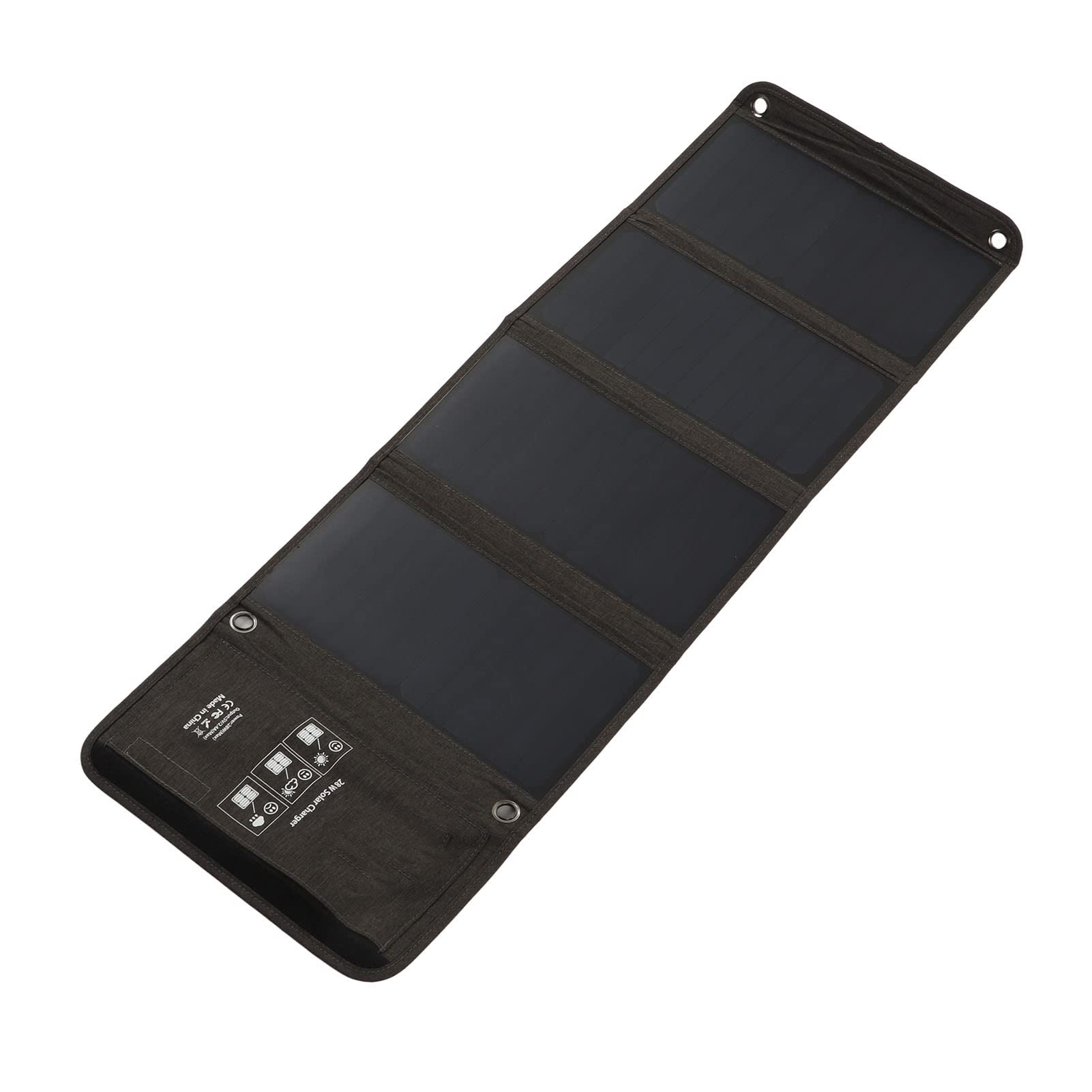 Caricatore a pannello solare pieghevole Pannello di ricarica solare portatile leggero impermeabile da 28 W con 2 porte USB per campeggio Escursionismo Attività all'aperto