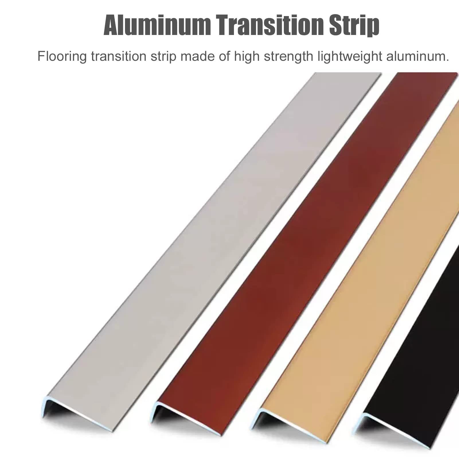Bordo antiscivolo per scale, protezione angolare a forma di L per pavimento/porta, striscia di regolazione bordo scala pavimento metallo alluminio
