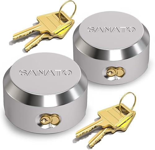 SANATO Candados de grillete ocultos, candados con llave igual, cerraduras de puerta de remolque de acero sólido para carga, cerradura de seguridad