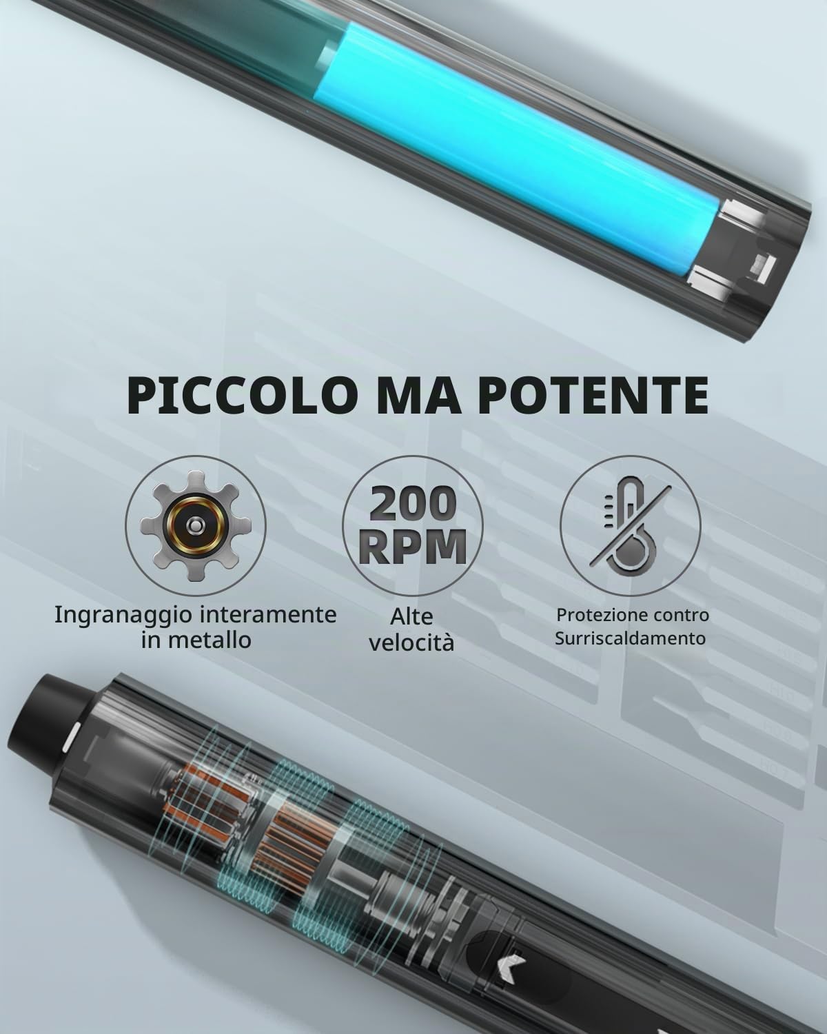 Mini cacciavite elettrico con display, set di cacciaviti di precisione con 5 impostazioni di coppia, 48 punte magnetiche, luce LED, kit cacciaviti senza fili per telefono, fotocamera, laptop, orologio