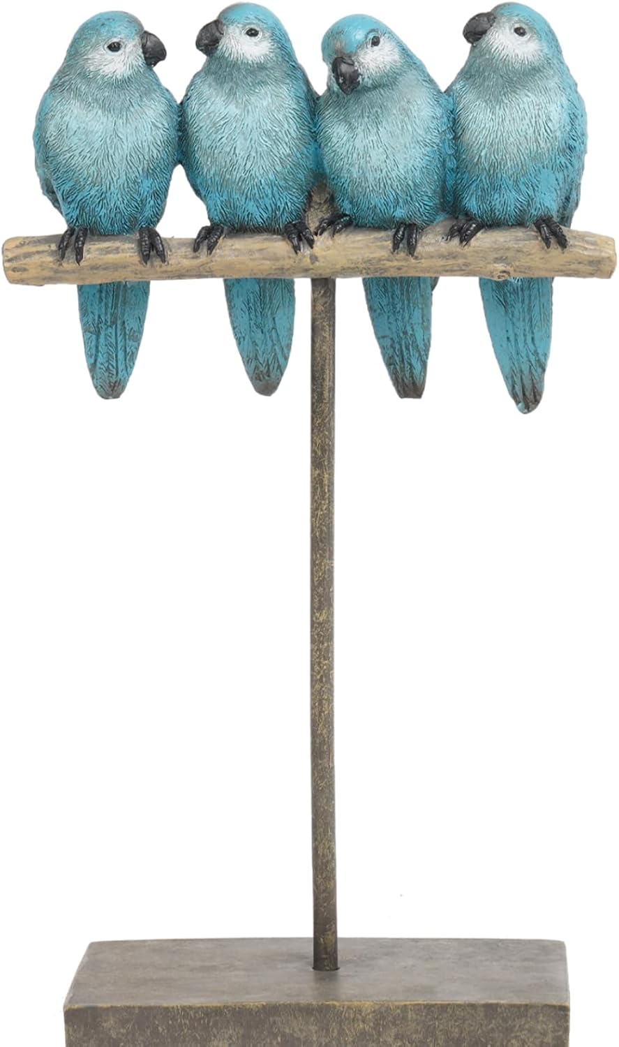 Braxio Bird Figurines Home Decor – Resin Tabletop Blue Bird Decor for Shelf Table Desk Modern Decorative Accent for Living Room Bedroom Office 5.5 x 2.5 x 9.5 Inch