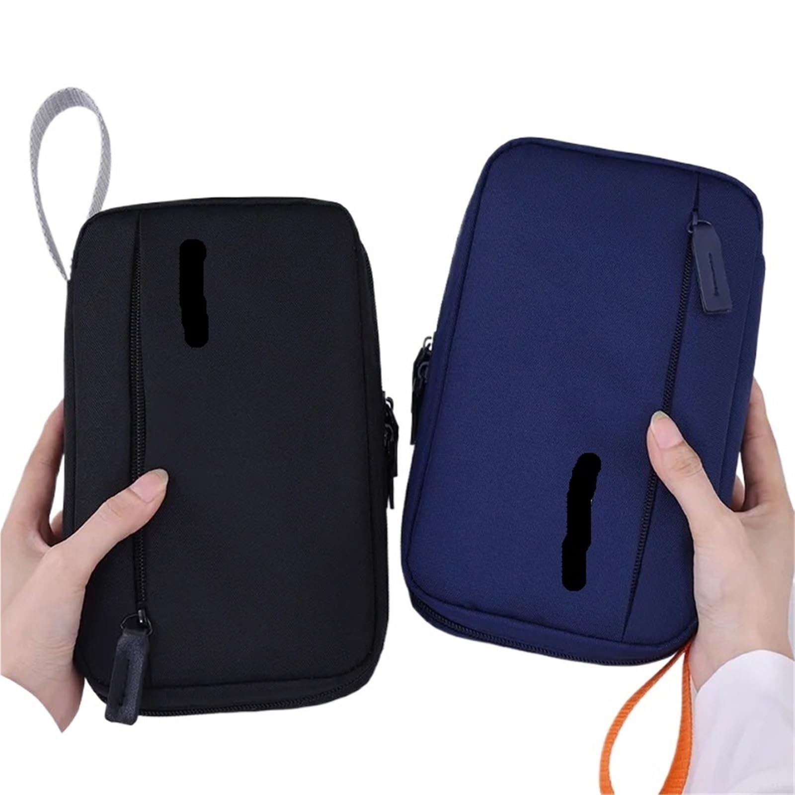 Trousse Uomo Borsa da toilette portatile, organizer for cosmetici for trucco uomo di grande capacità, essenziale for i viaggi(Blue 3pcs set)