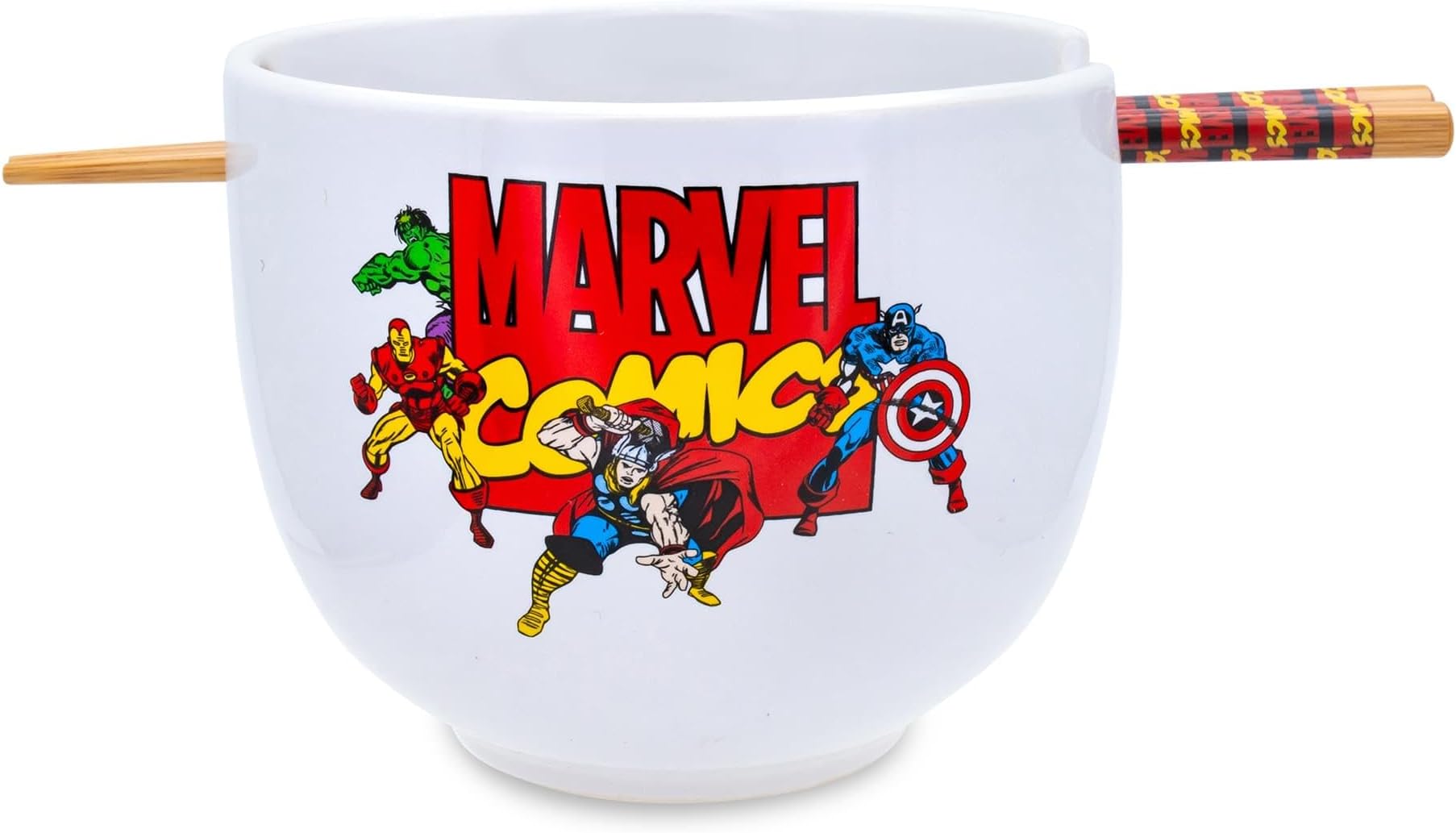 Amazon.com: Marvel Comics Superheroes Ceramic Ramen Dinnerware Set ...