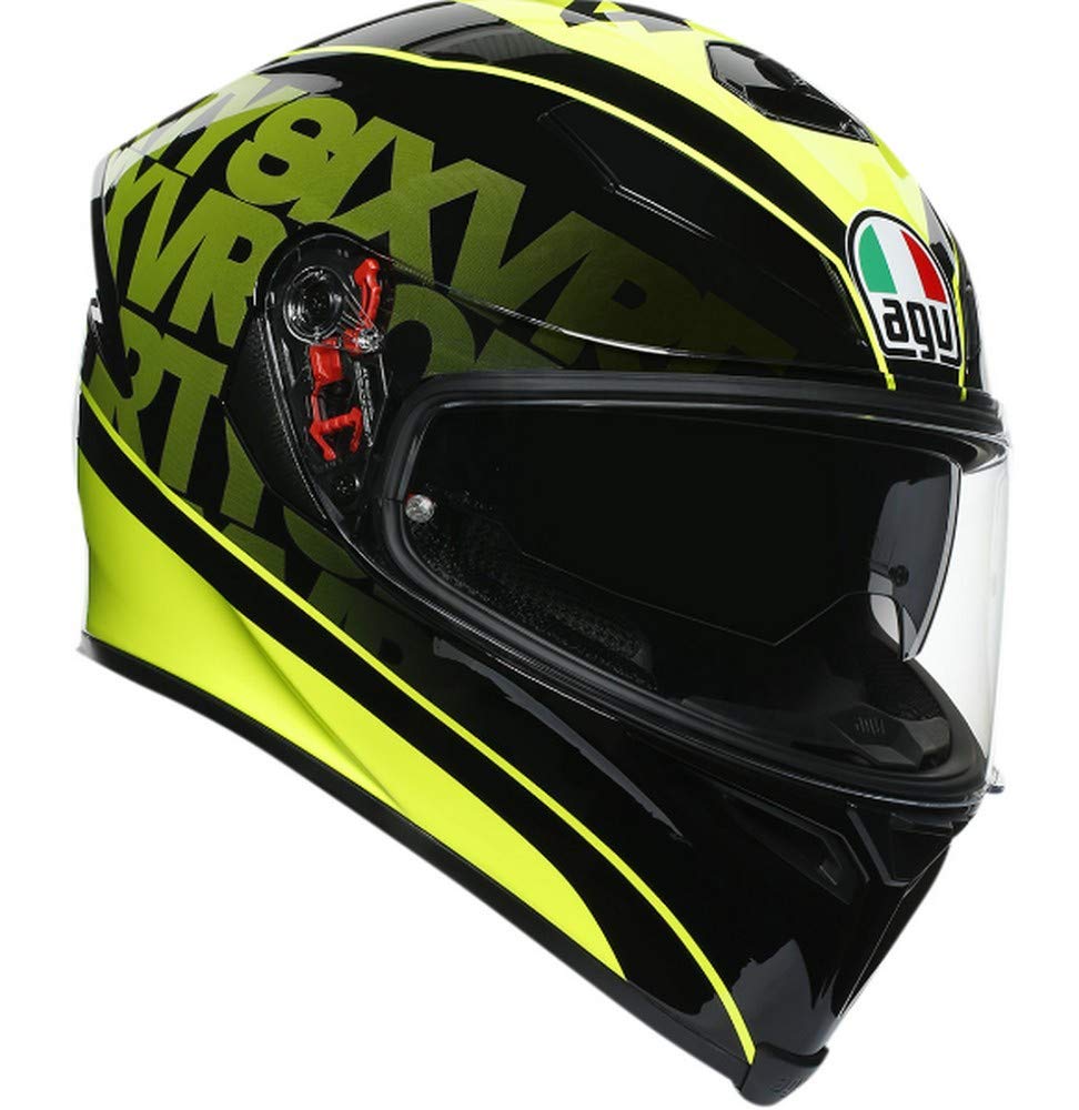 AGV Unisex-Adult Full Face Helmet (Black/Yellow, XXL)