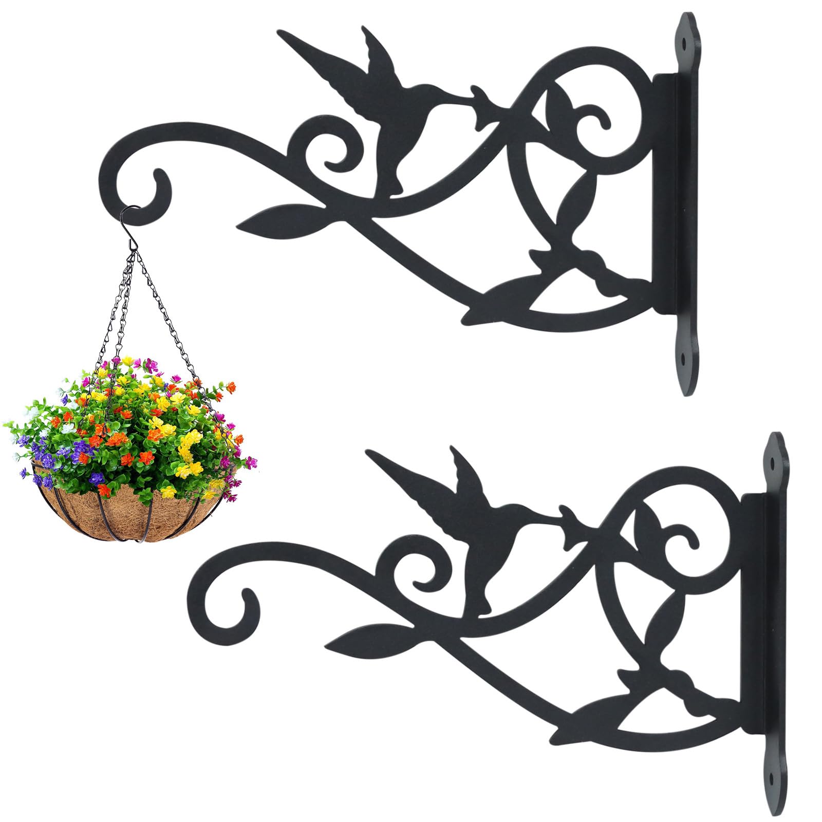 ljhnba Sturdy Iron Garden Hanger in Artistic Hummingbird Shape Ideal for Patios Decoration Strong Plant Hangers