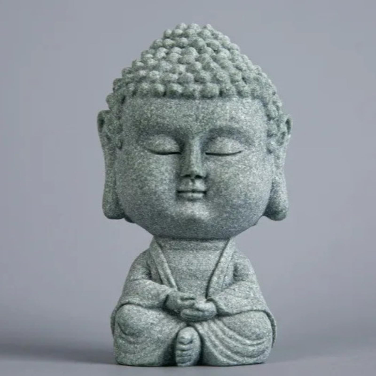 Figurine moine zen pour décoration de maison moderne et bureau apaisant