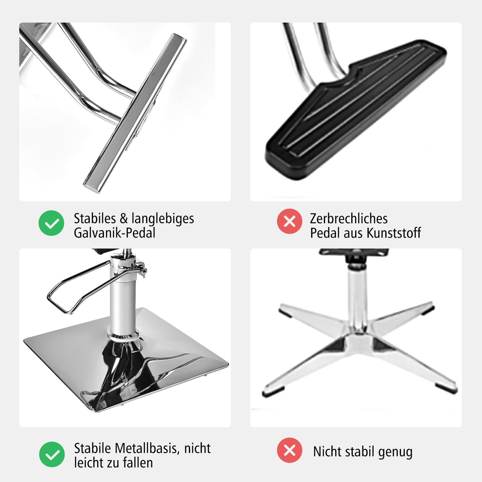 COSTWAY Friseurstuhl höhenverstellbar, Friseursessel mit hydraulischer Pumpe, 360° drehbar, Barberstuhl mit Fußstütze, Barbersessel für Friseursalon, Frisörladen, Barbershop (Schwarz)