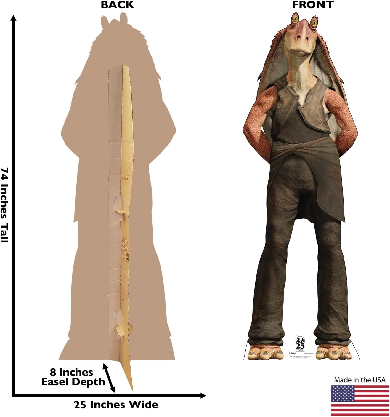 Cardboard People Jar Jar Binks Life Size Cardboard Cutout Standup - Marvel's Star Wars: The Phantom Menace 25th Anniversary