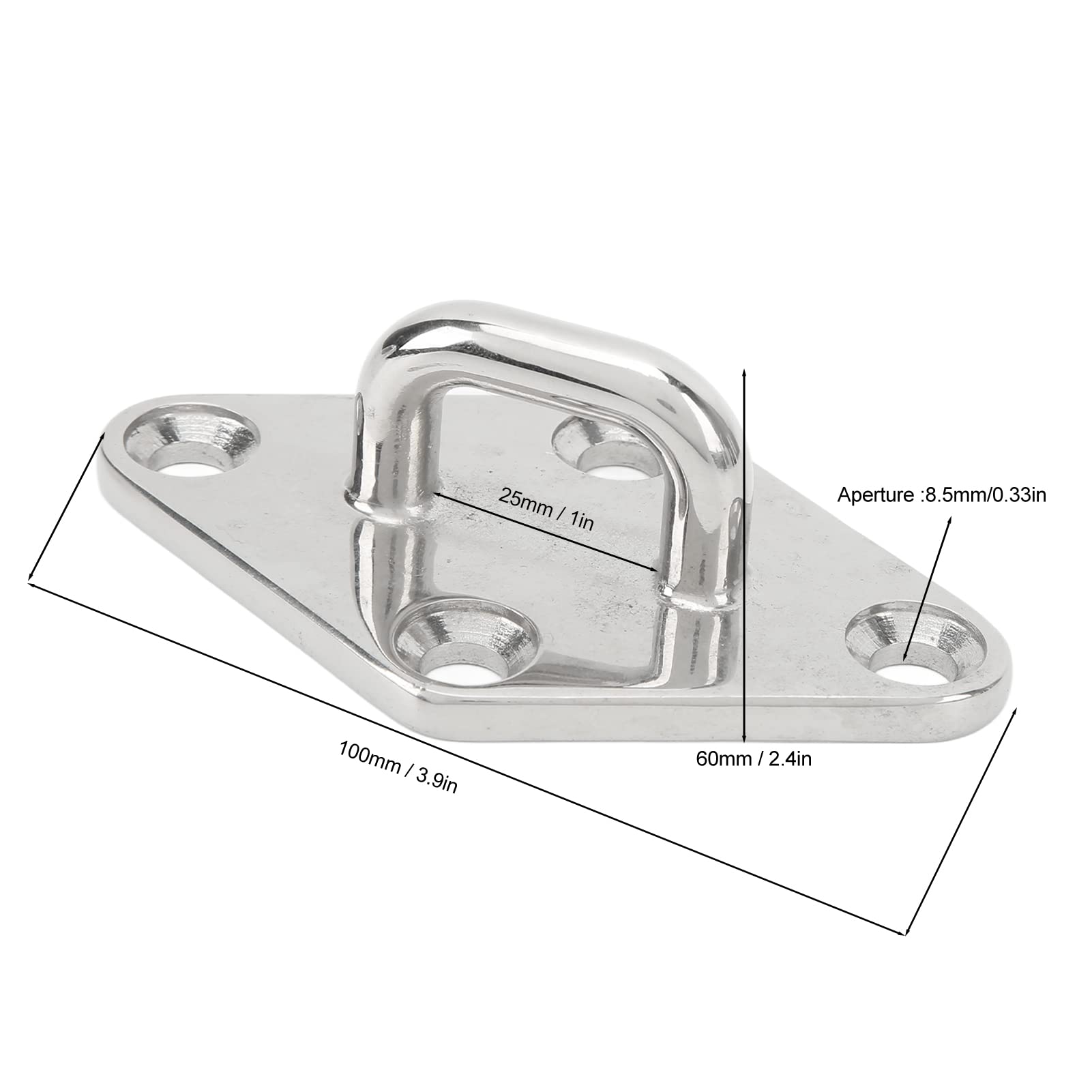 Placa De Ojo De Acero Inoxidable, Almohadilla De Gancho De Techo, Kit Para Colgar Hamacas Para Garantizar Un Soporte Confiable Para Kits De Suspensión De Hamacas, Etc.