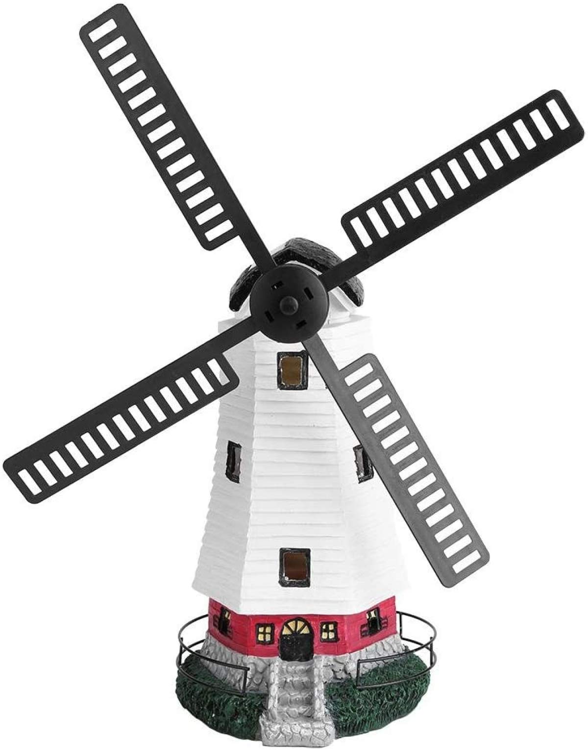 Solar Windmill, Lighthouse Rotating Windmill Lighting for Garden Lighting and Decorating, 32 * 18.5cm
