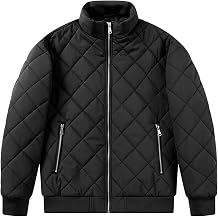 Winter Jackets For Men Lightweight Quilted Jacket - Padded Coats, Windproof Down Coat, Puffer Jackets With Pockets, Quilted Bomber Jacket For Hiking Travel Casual Warm Outwear