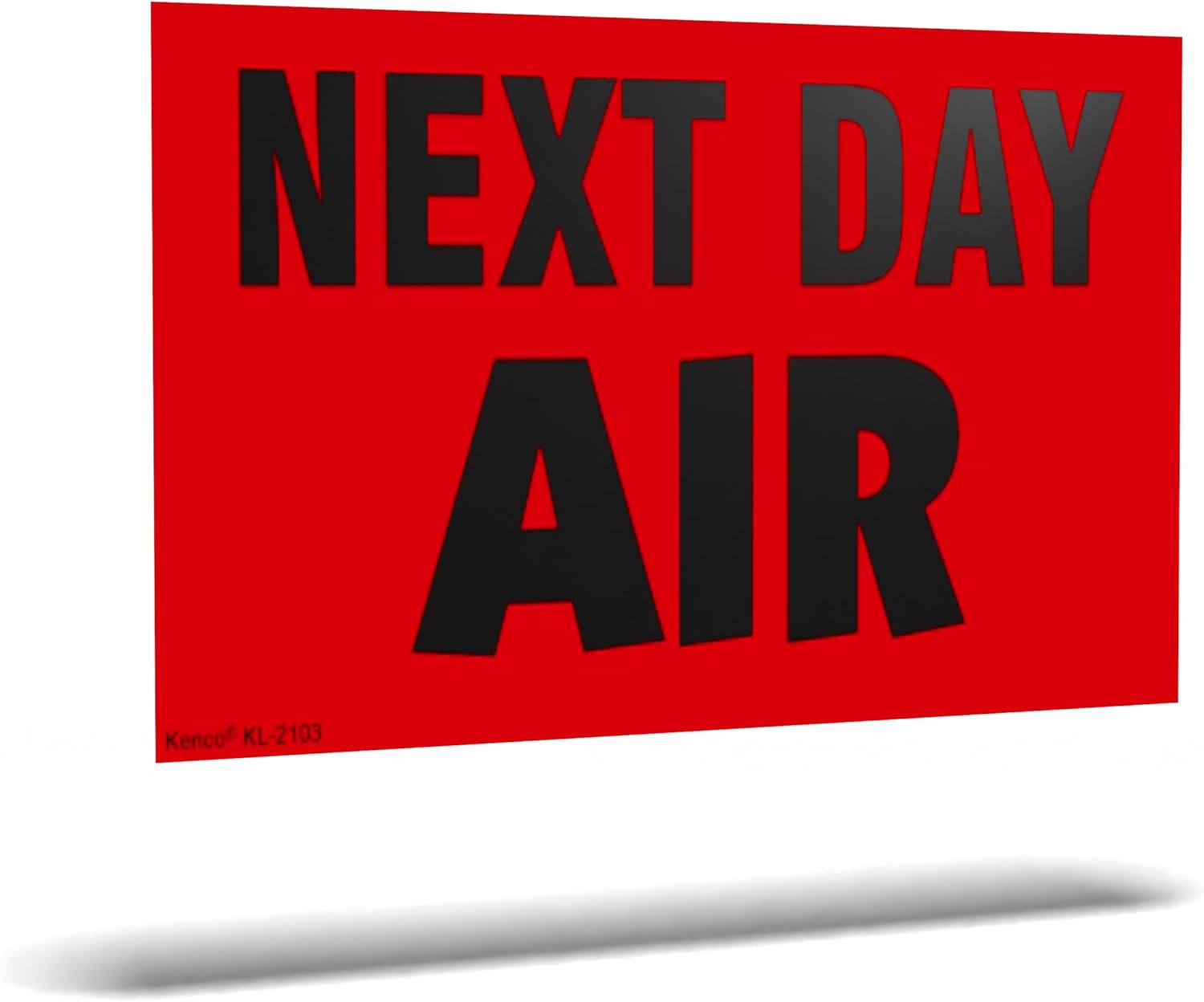 Kenco 3" X 5" Next Day Air Fluorescent Shipping Label Stickers for Shipping and Packing - 500 Adhesive Labels Per Roll (10 Pack)
