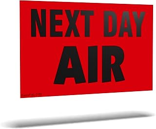Kenco 3" X 5" Next Day Air Fluorescent Shipping Label Stickers for Shipping and Packing - 500 Adhesive Labels Per Roll