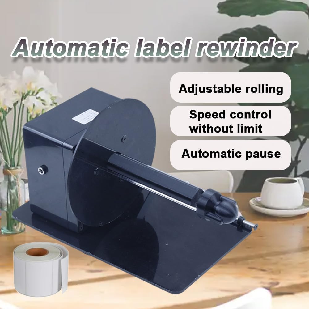 Avvolgitore Automatico Di Etichette, Macchina Avvolgitrice Industriale Con Controllo Automatico Della Velocità Di Avvio/arresto, Larghezza Massima Di Riavvolgimento 15 Cm, Compatibile Con Anime