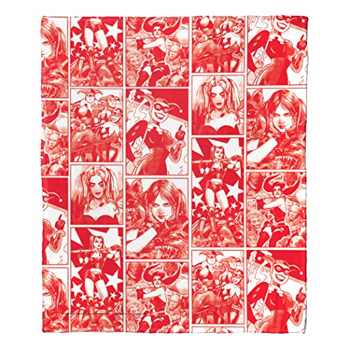 Northwest DC Comics Batman Silk Touch Überwurfdecke, 127 x 152,4 cm, Harley Collage