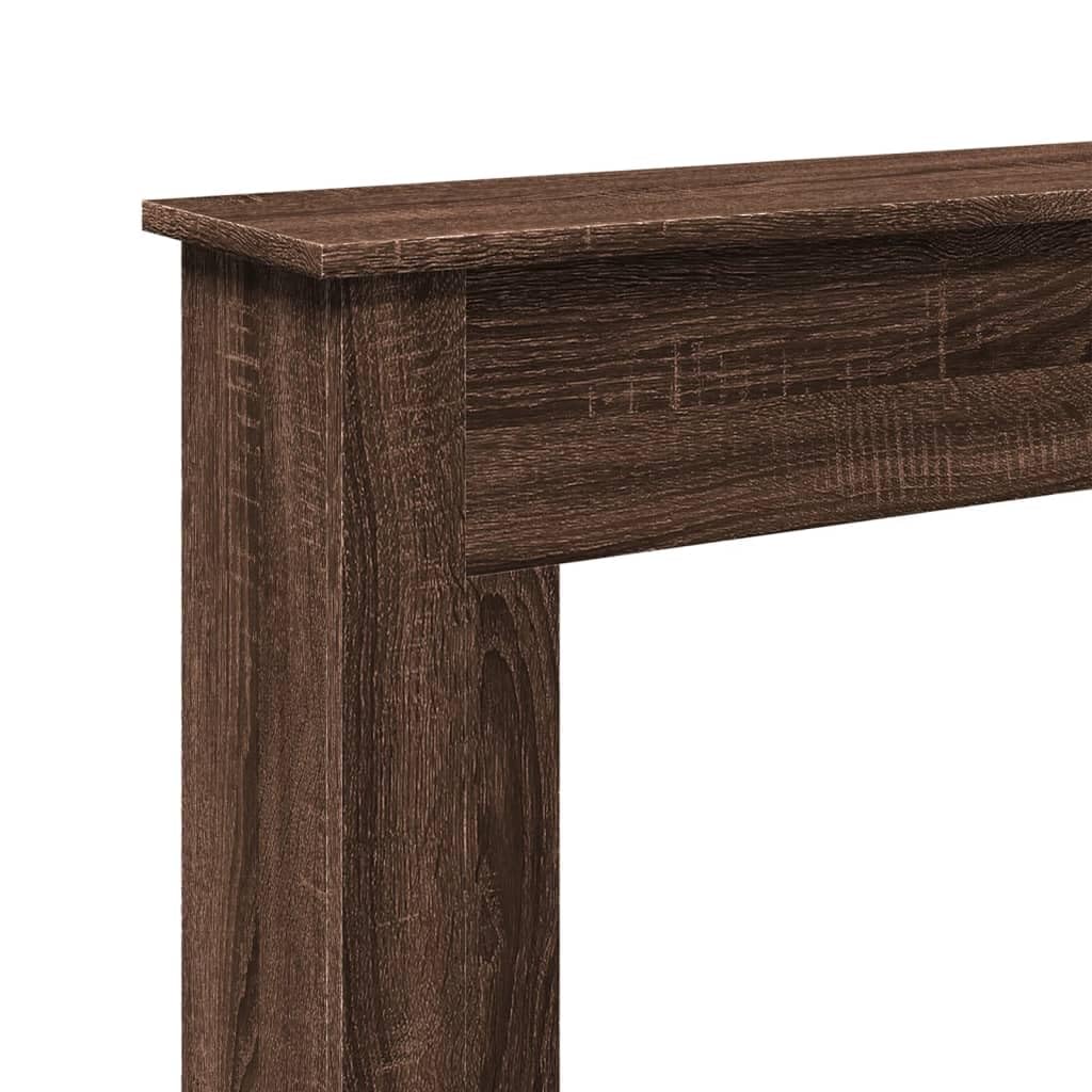 Rantry Arredo Cornice per Camino Rovere Marrone 75x20x87,5 cm in Truciolato, Mobilia Cornice Camino, Camino da Pavimento con Cornice e Bruciatore, Accessori Camino, Cornice Legno