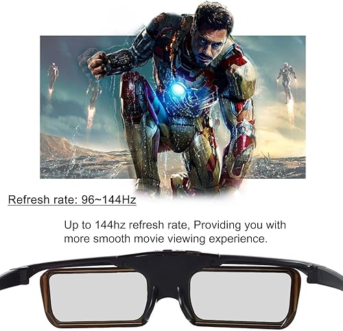 Miniatura 6 de Gafas RF 3D con obturador activo RF 3D Gafas recargables RF 3D TV Proyectores de TV 3D Juegos de películas 3D Obturador activo Gafas RF 3D Gafas