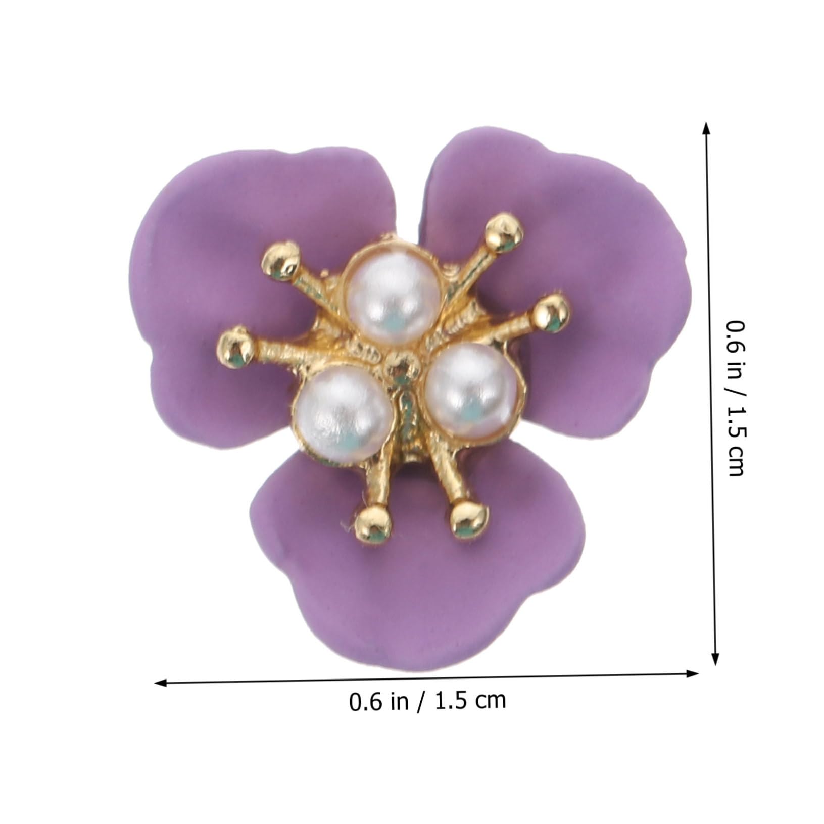 NULYLU Nail Jewels for Nail Art 10pcs Pearl Flower Gems Stylish DIY Manicures Decoration