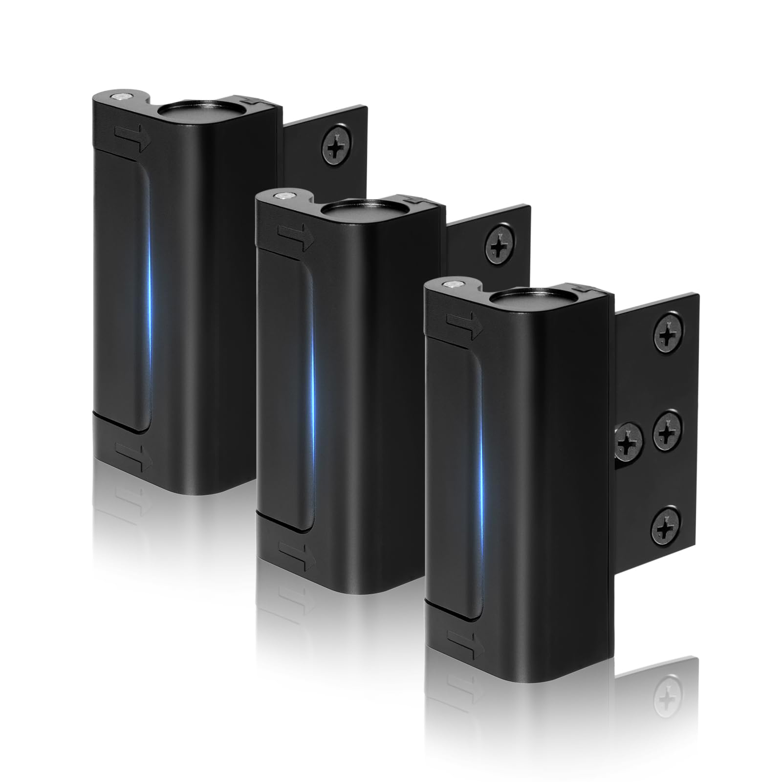Lvyesea 3Pcs Door Reinforcement Lock, Door Locks for Kids Safety, Door Safety Locks from Inside, Withstand 800lbs Force-Enhance Home Security(Black)