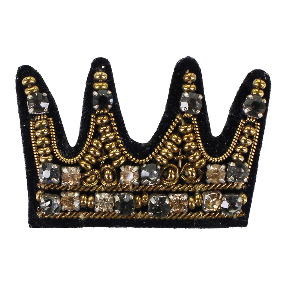 Lot De 2 écussons Brodés à Coudre En Forme De Couronne Et De