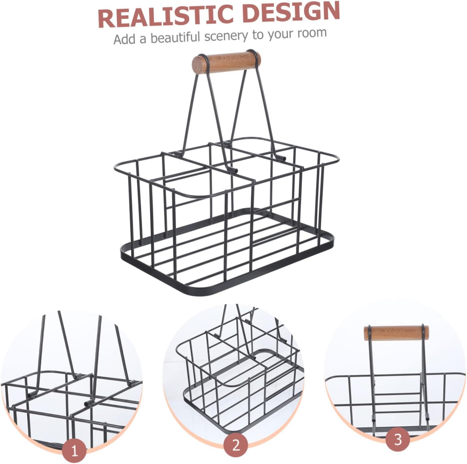 PRETYZOOM 1pc Beer Rack Carrier Portable Bottle Holder for Wine Beer Storage Convenient Wire Basket for Organizing Drinks for Parties Outdoor Events