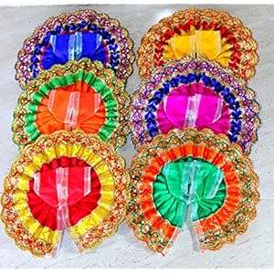 ESPLANADE Ladoo Gopal Poshak | God Dress | Bhagwaan Ki Poshaak | Dev Vastra – (Set van 6) – Voor maat 1 (Klein…