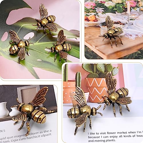 Anxingo Figura de Abeja de Latón Vintage 3 pzas miniatura 7