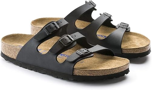 Black three strap back strap Birkenstock’s Florida Soft Footbed Birko-Flor in Color Black | BIRKENSTOCK US main image 2